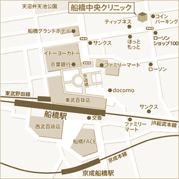 船橋中央クリニックマップ詳細